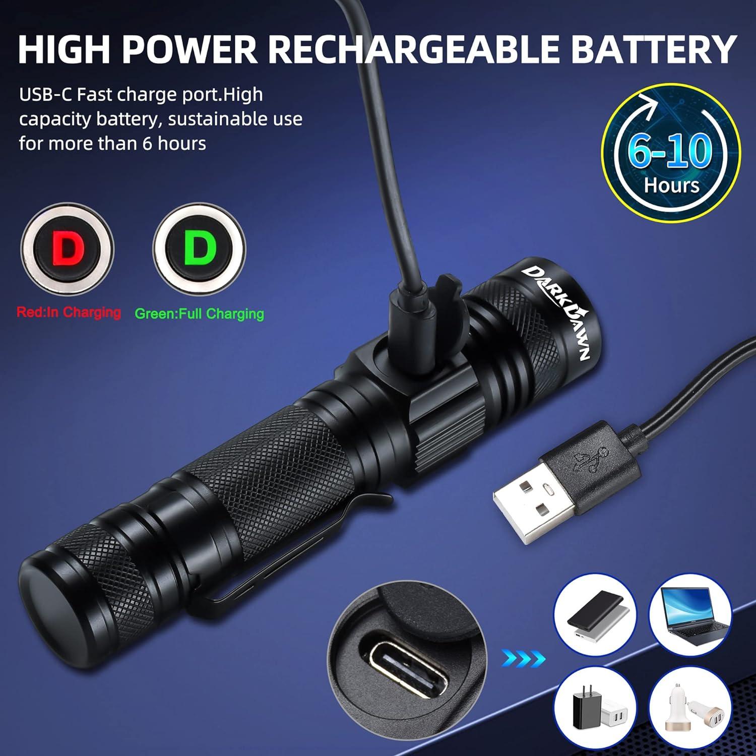 DARKBEAM - Linterna UV de 365 nm mini luz negra – Linterna recargable