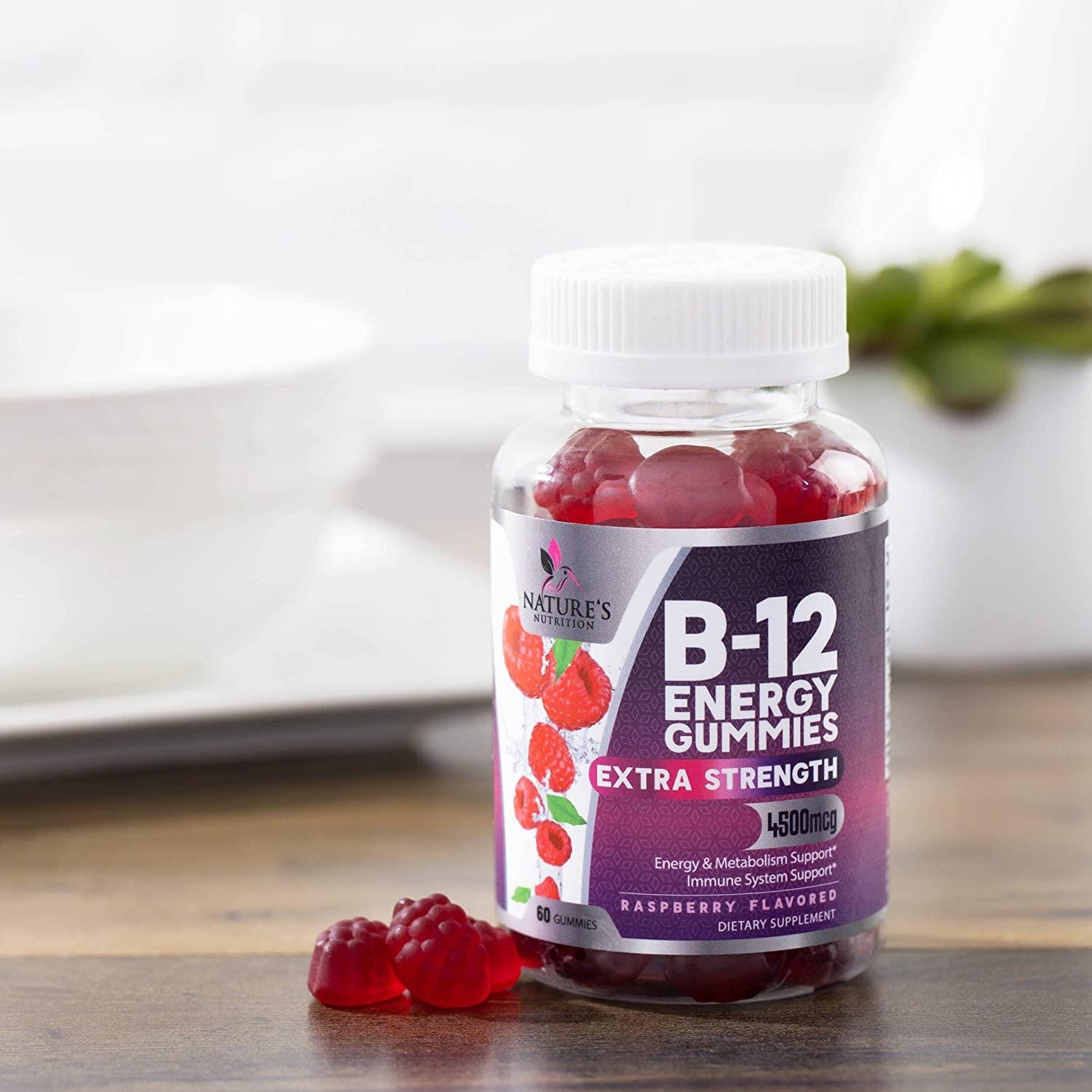 Vitamin B12 Gummies 4500mcg High Absorption Vitamin B12 Energy Gummy