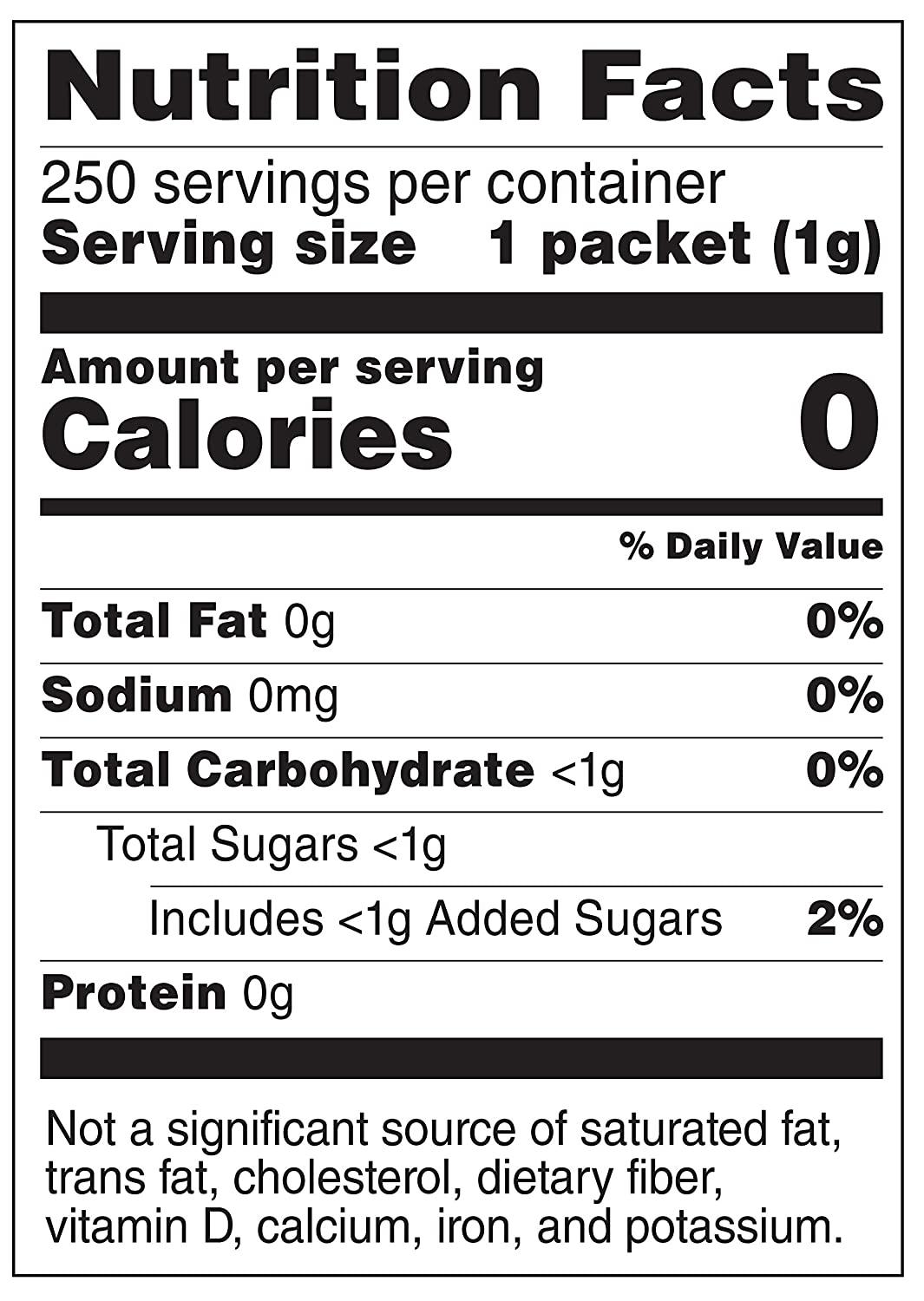 Amazon Brand Happy Belly Zero Calorie Pink Saccharin Sweetener, 250 Count