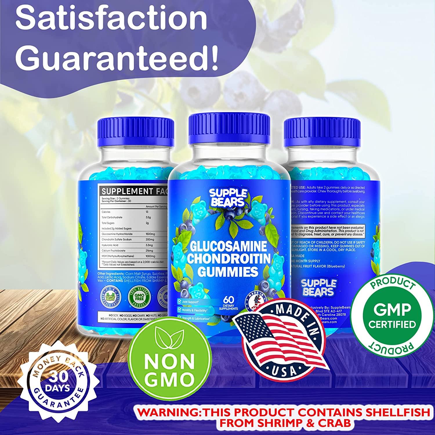Supplebears Glucosamine Chondroitin Gummies 1500mg Extra Strength