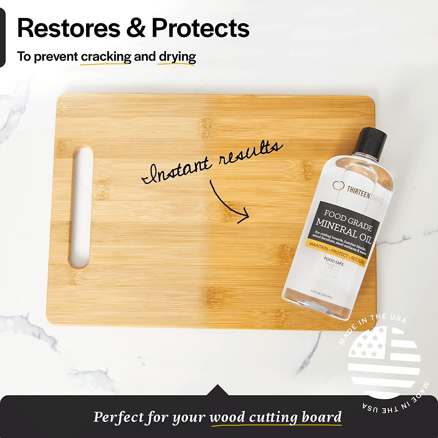  Wood Master's Secret Non-Toxic, Food Safe Cutting Board Oil,  Conditioner & Sealer. Exceeds FDA Food Contact Surface Regulations. Also  Works On Butcher Blocks, Wood Counters & More (64 Oz) : Health
