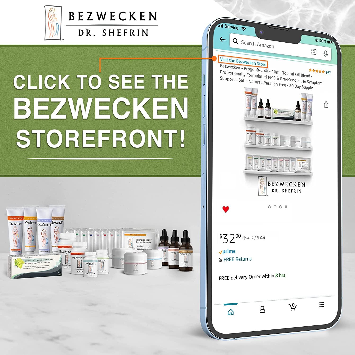 Bezwecken DHEA Ovals 16 Suppositories for Vaginal Dryness in