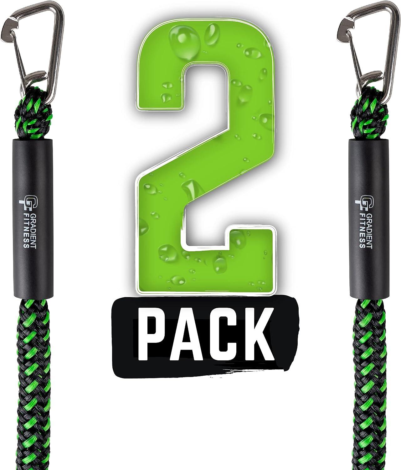 Colt Sports Bungee Dock Lines Mooring Rope for Boats - Green