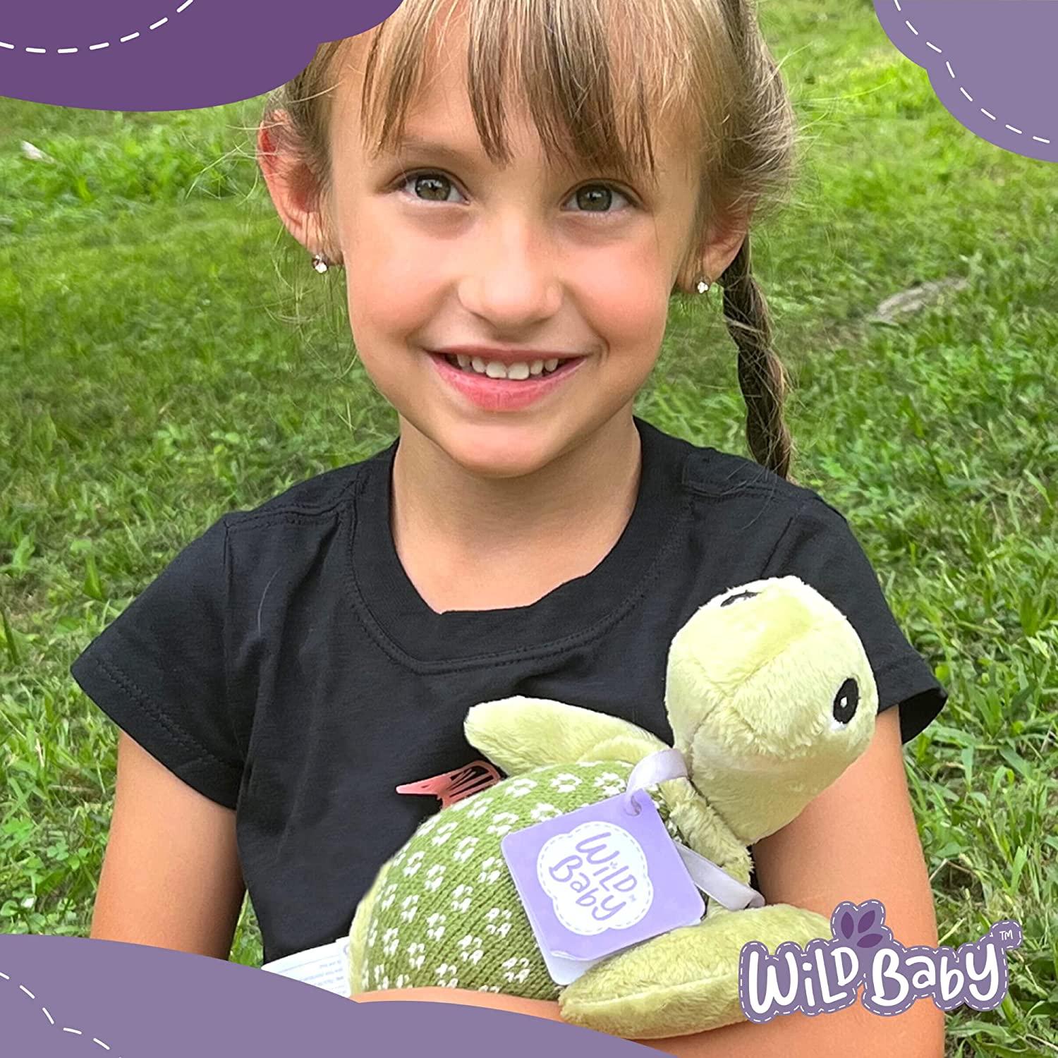 WILD BABY Microwavable Sea Turtle Stuffed Animal with Lavender Scent
