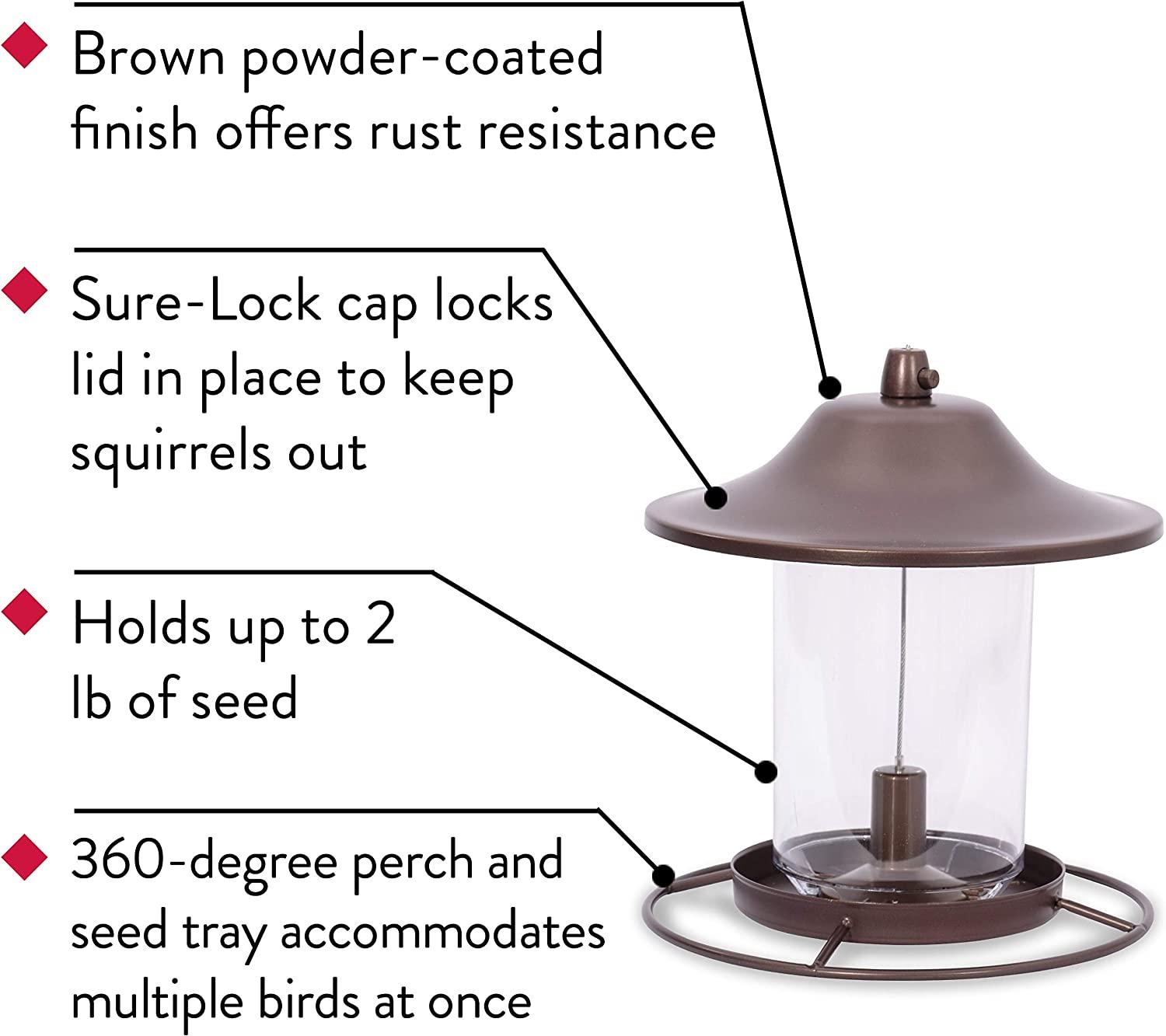 PerkyPet 3121SR Outdoor Panorama Wild Bird Feeder 2 Lb Seed