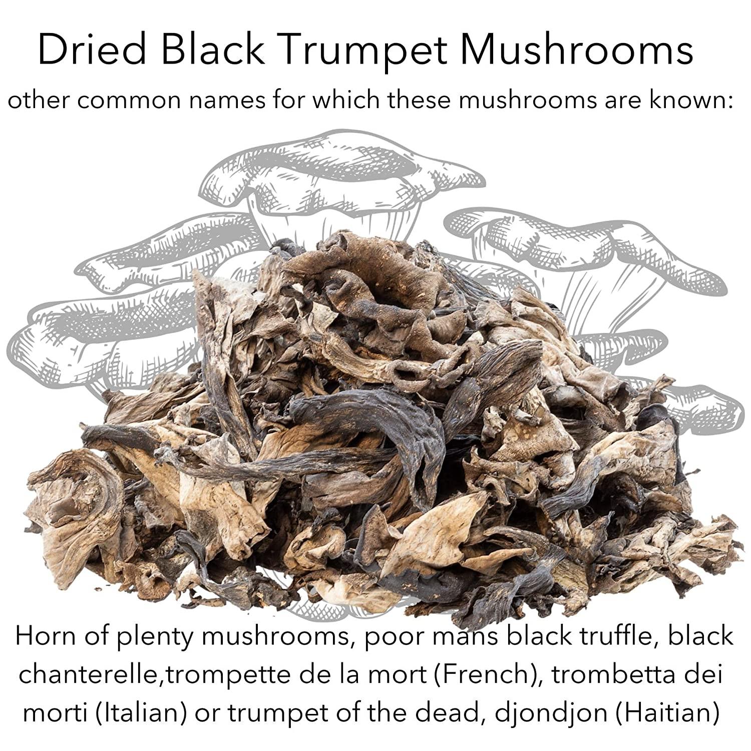 Slofoodgroup Black Trumpet Mushrooms Dried Black Trumpet Mushrooms