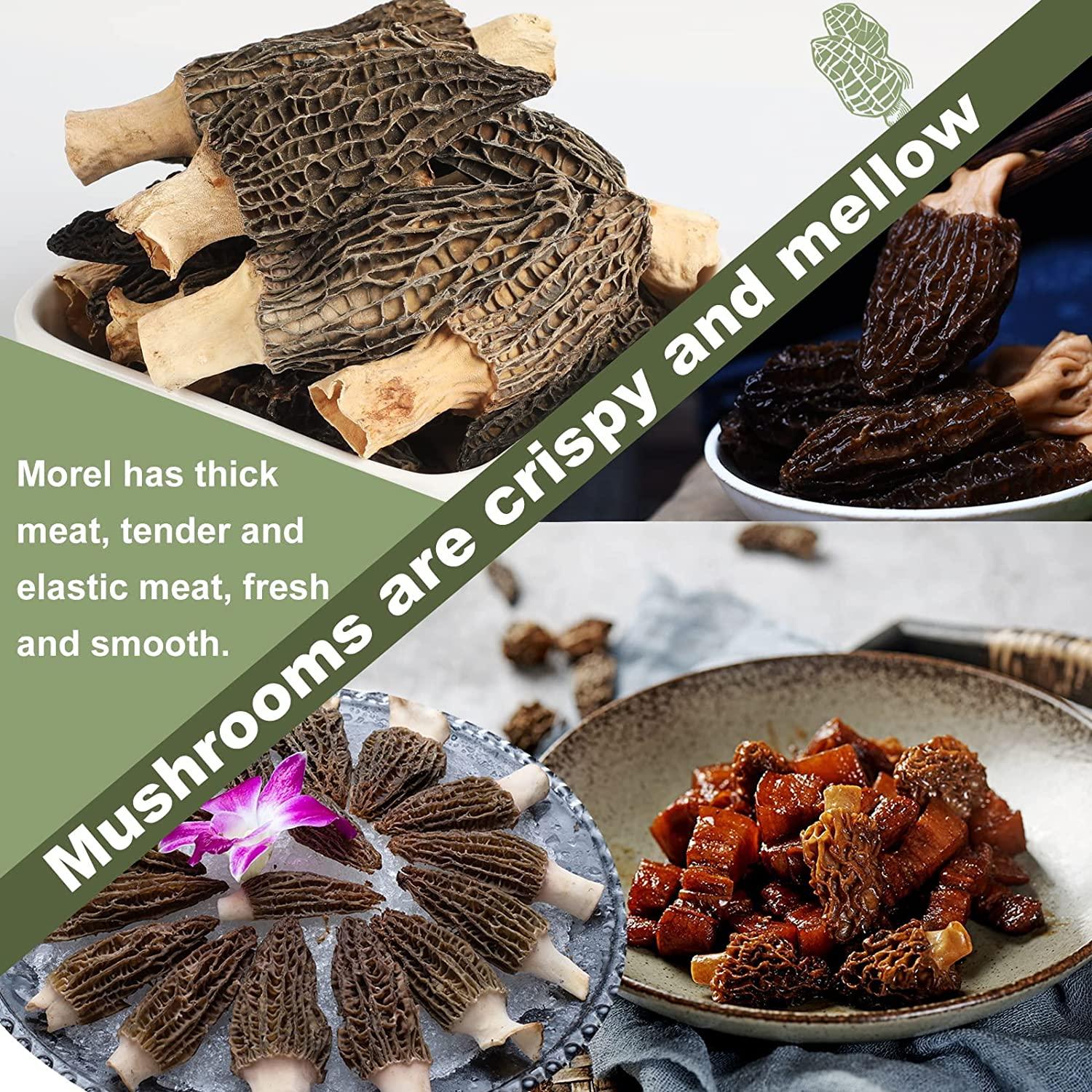 KASVAN Wild Dried Morel Mushrooms Morchella Conica 1 Ounce with
