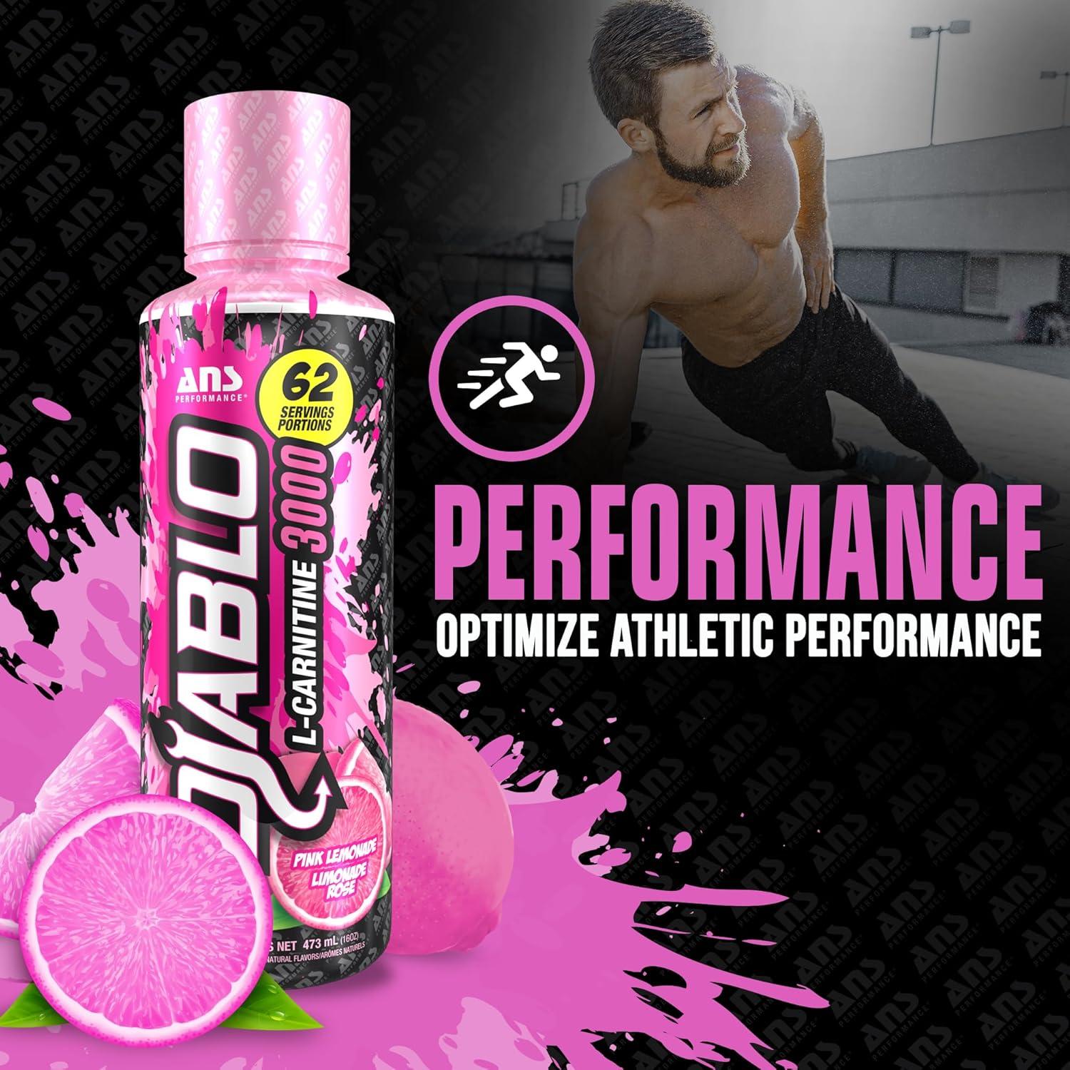 ANS Performance Diablo Carnitine 3000 (473 mL 16 oz) - Muscle Recovery Support - Double The Value with 3000 mL of L Carnitine per 15 mL - Delicious Flavours (Pink Lemonade) | Buy Now with Express International Delivery | GoSupps.com ANS Performance Diablo Carnitine 3000 (473 mL 16 oz) - Muscle Recovery Support - Double The Value with 3000 mL of L Carnitine per 15 mL - Delicious Flavours (Pink Lemonade) | Buy Now with Express International Delivery | GoSupps.com