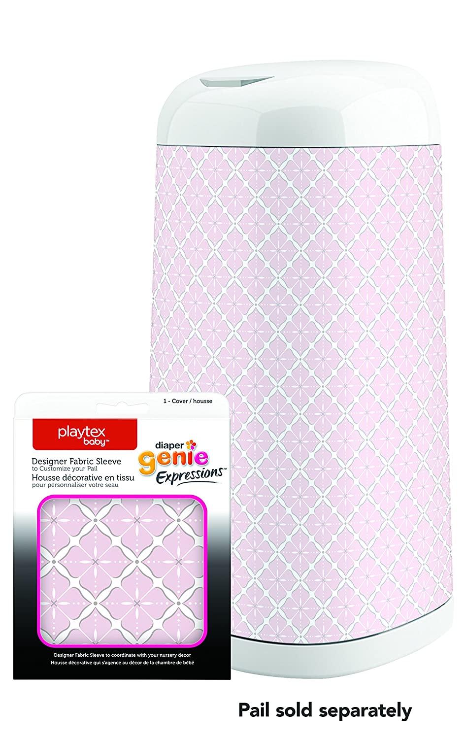 Playtex Diaper Genie Expressions Diaper Pail Fabric Sleeve, Pink Starburst