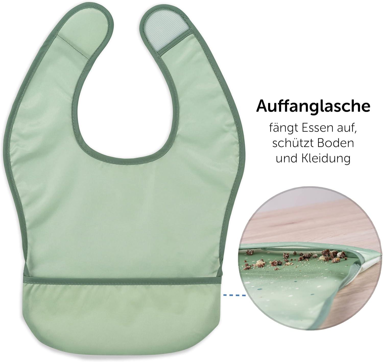 Miamia Baby Bibs Set with Sleeves 5x BPA-Free Baby Bibs with