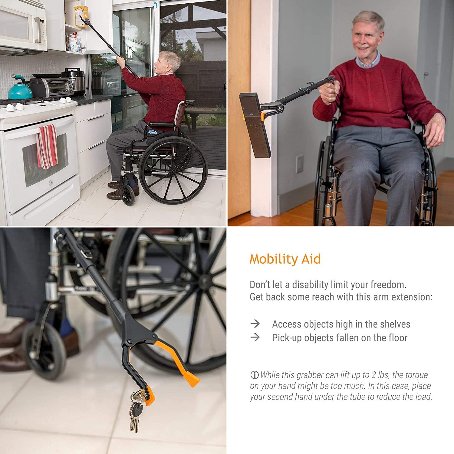 EZPIK 40 Inch Long Reach Grabber Reacher Tool Heavy Duty Trash Picker