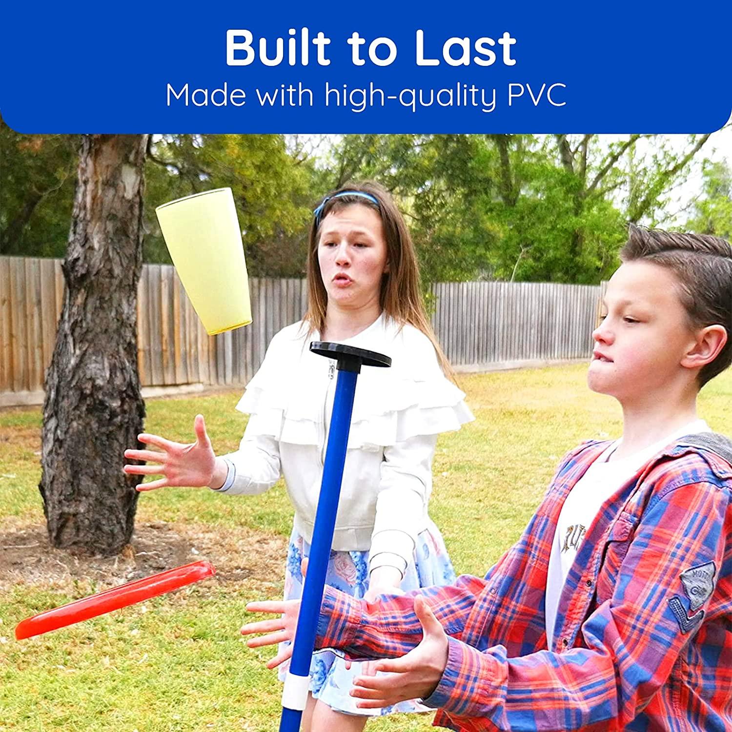 Giggle N Go Yard Games for Adults and Kids Outdoor Polish Horseshoes Game Set for Backyard and