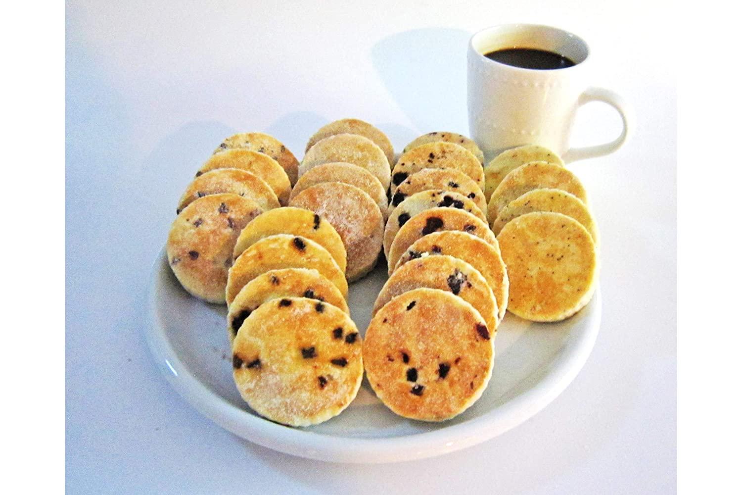 Welsh Baker Welsh Cakes Variety Box 24 Cakes, 6 Flavors Traditional