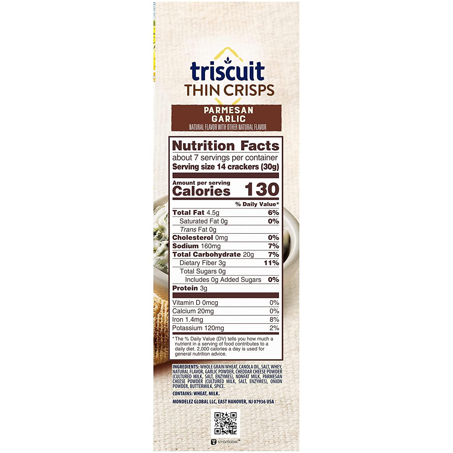 Triscuit Thin Crisps Parmesan Garlic Whole Grain Wheat Crackers 7.1 oz