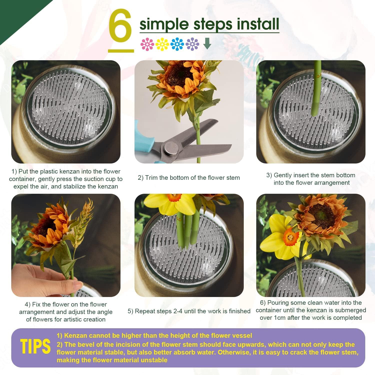 Kenzan Per Ikebana - 2 Pezzi Rotondi In Ottone, 4 E 5 Cm, Per Composizioni Floreali - Foto 8