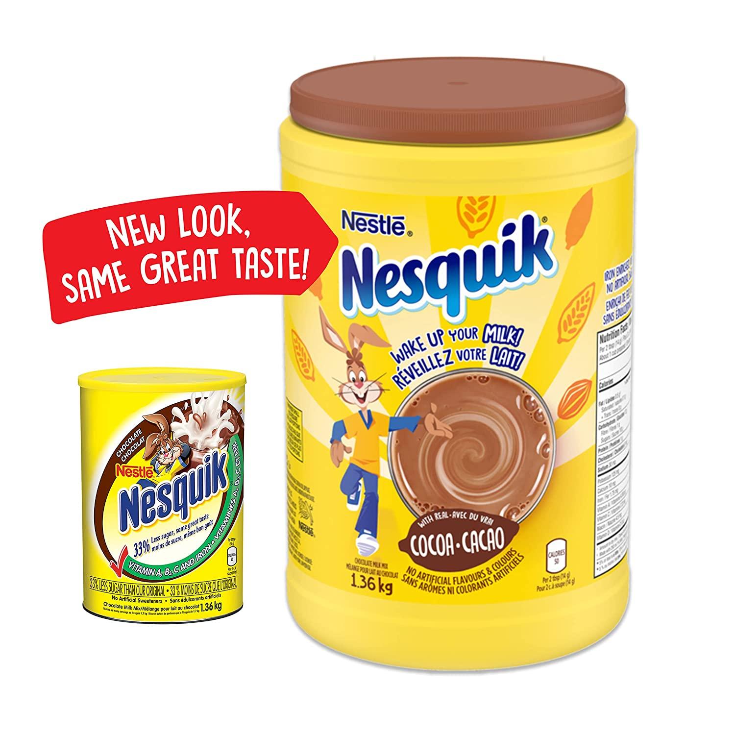 Nestle Nesquik Chocolate Milk Mix Canister 1.36 Kg/3lbs Imported from