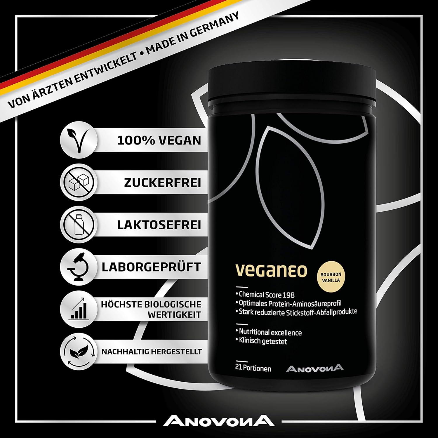 Vegan Protein VANILLA 900 G - Vegan Protein Powder - Naturally Delicious Flavour - Gluten & Soy-Free Vegetable Protein - Bios Nutrition (Made In Germany - View #5