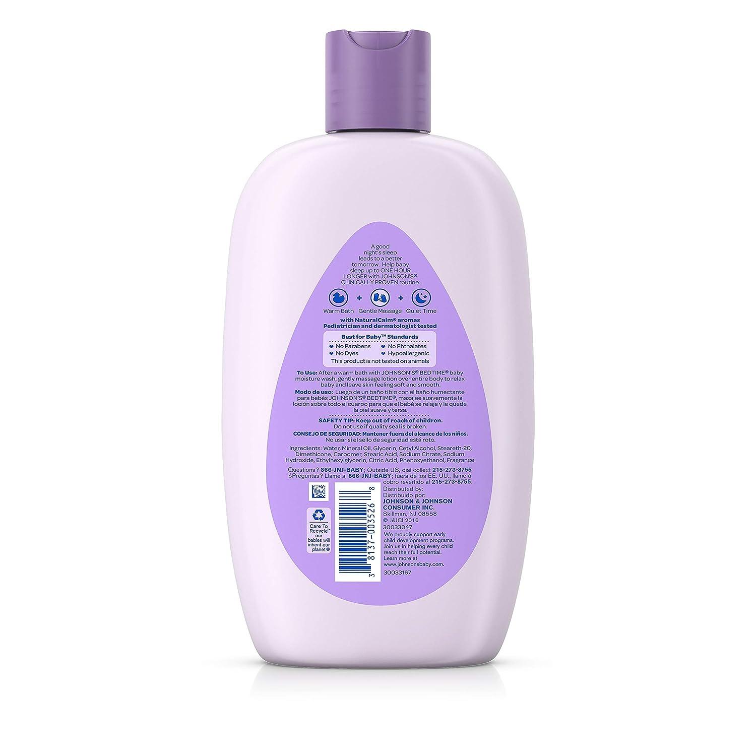 Johnson's Bedtime Lotion Nighttime Moisturizer 15 Fl. Oz.