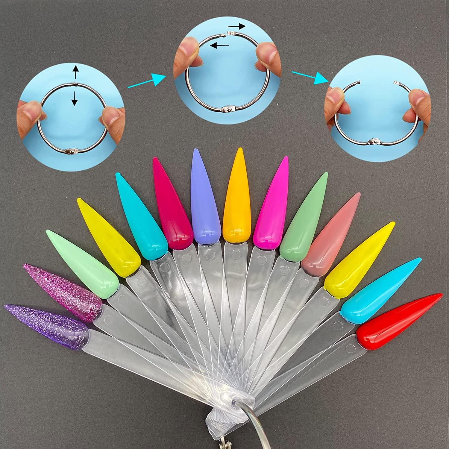 150Pcs Nail Swatch Sticks Stiletto, Nail Color Swatches for Display