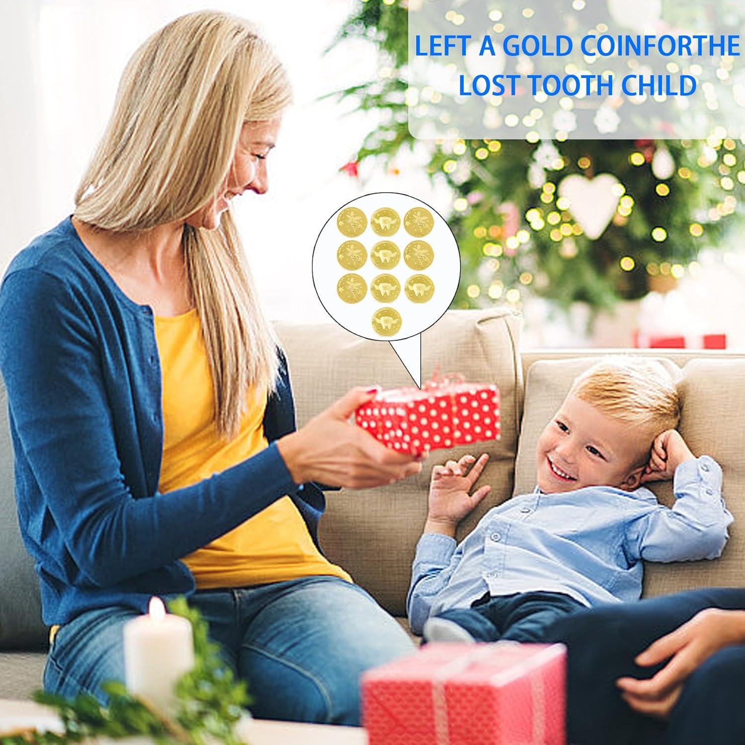 Allernieuwste.nl® Tandenfee Herdenkingsmunt Verguld Cadeau - Een Leuk Geschenk Idee