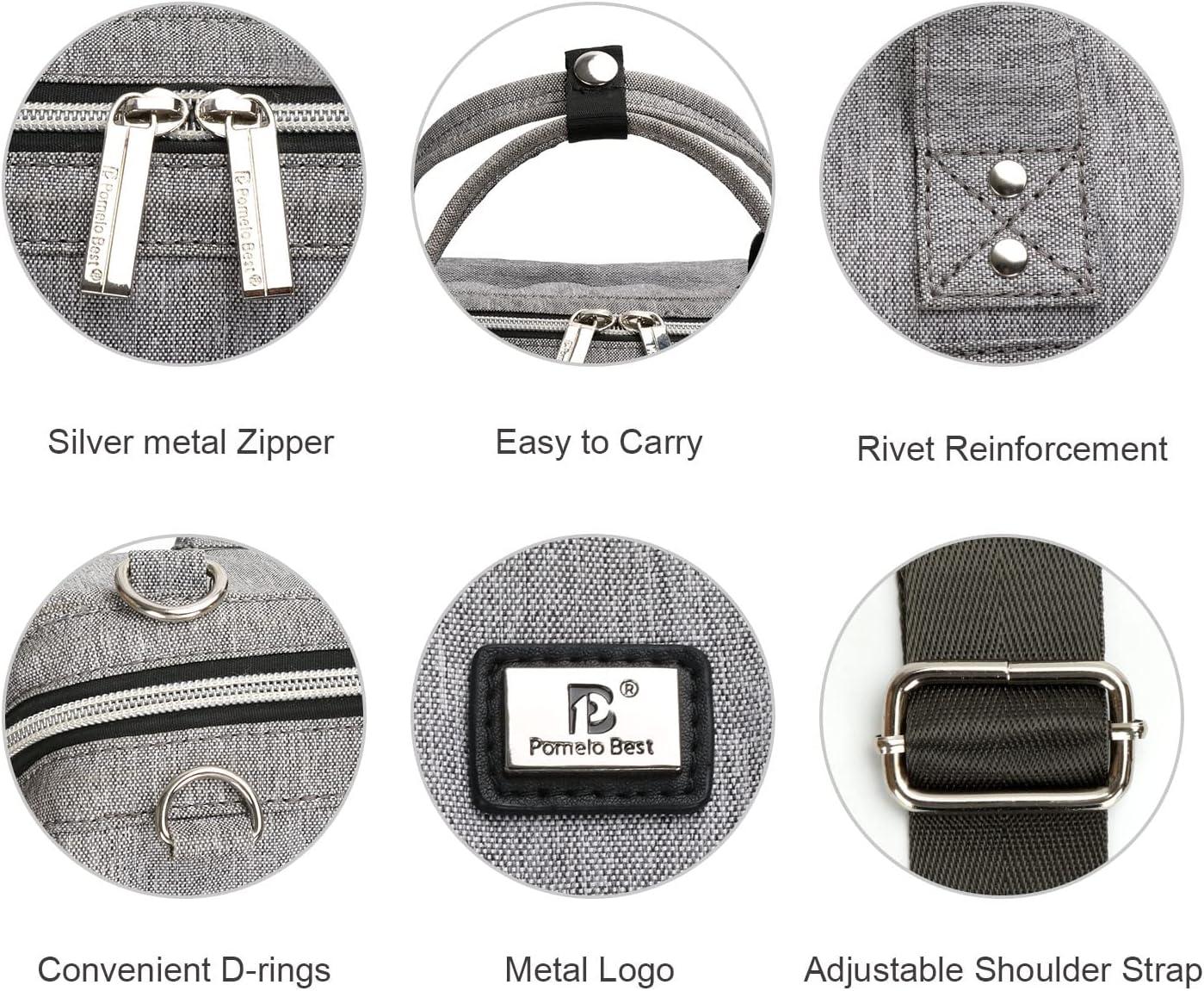 Pomelo Best Baby Changing Bag with Pram Clips and Changing Mat Grey