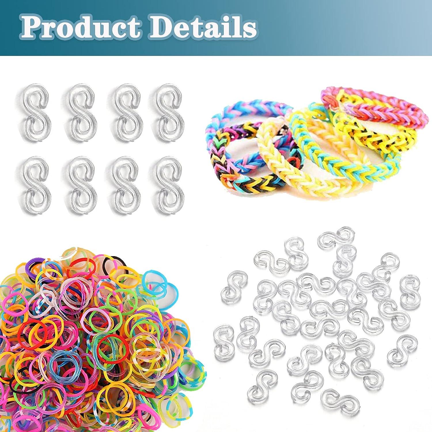 10bags/200PCS Transparent Loom Rubber Bands Kits S Clips For DIY Loom Bands  Bracelet Charms Accessaries - AliExpress