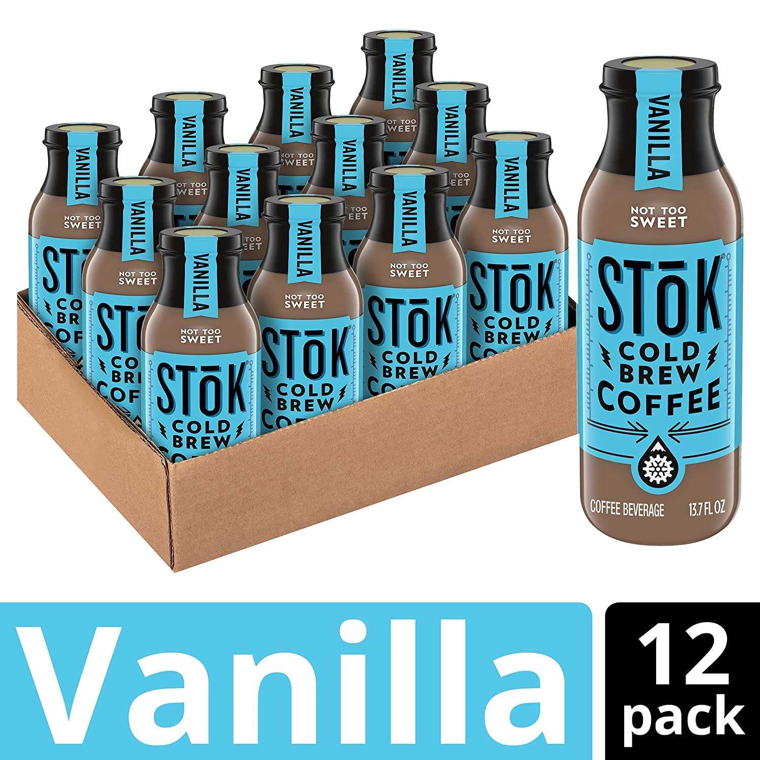 SToK Cold Brew Coffee Vanilla 13.7 oz Bottle (Pack of 12) 13.7 Fl Oz Pack, Smooth Vanilla