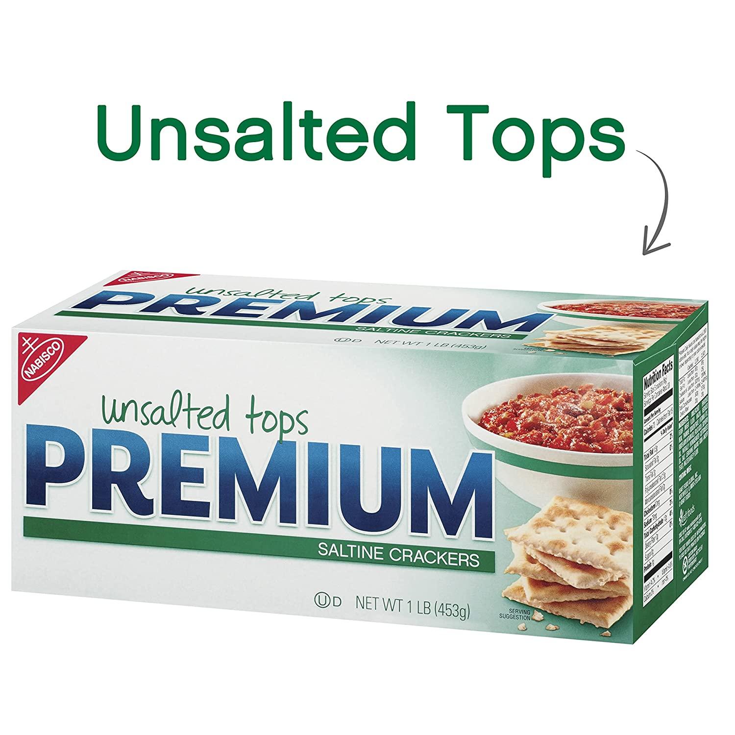 Premium Unsalted Tops Saltine Crackers 192oz Pack of 12 Unsalted