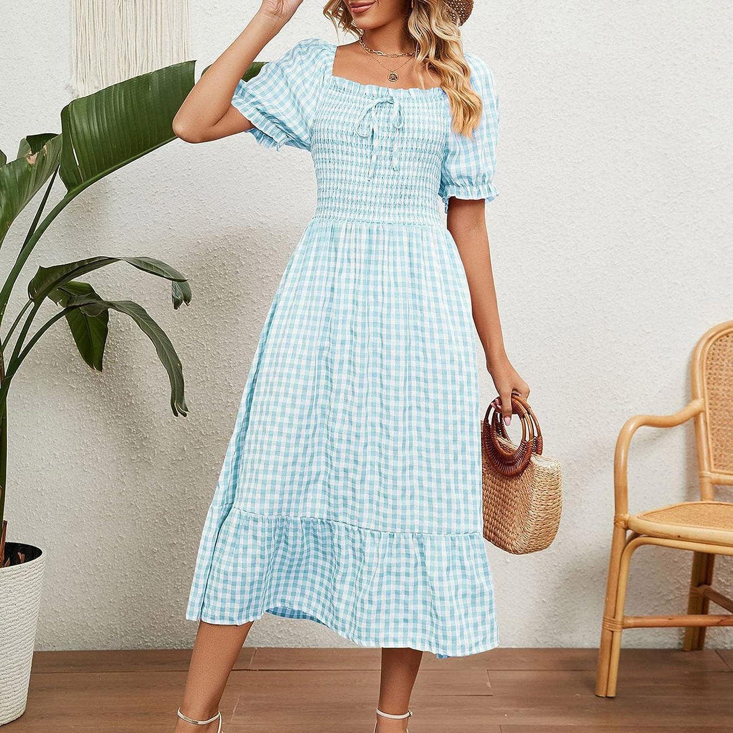 knee length dresses for ladies Womens Casual Sleeveless Plus Size Loose Plain Long Maxi Dress with Po main image 0