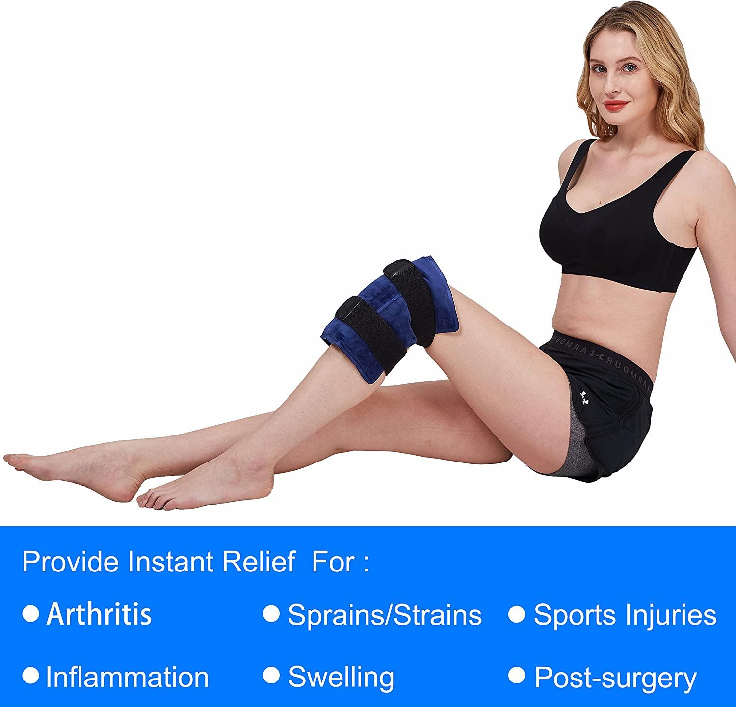 KooCare Knee Ice Pack for Injuries Reusable Large Gel Ice Wrap Hot