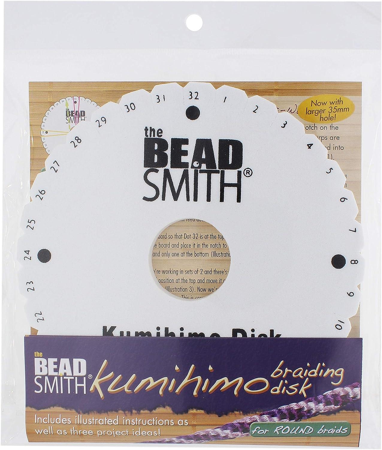  The Beadsmith Round Kumihimo Disk, 6 inch Diameter, 3/8” Thick  Dense Foam, Jewelry Tools for Braiding, 1 disks