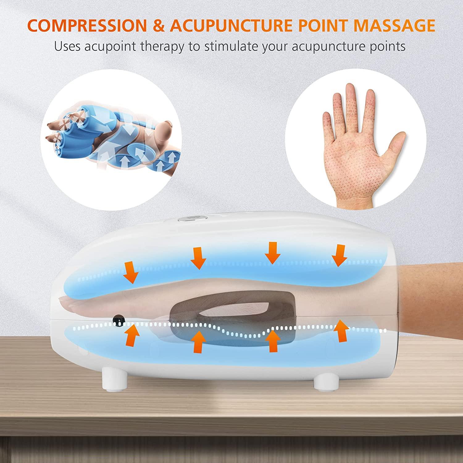 hand massage vibration Portable Mini Neck & Body Massage Device - Vibration Massager with LED  Light for Relaxation - Perfect for Home Use main image 1