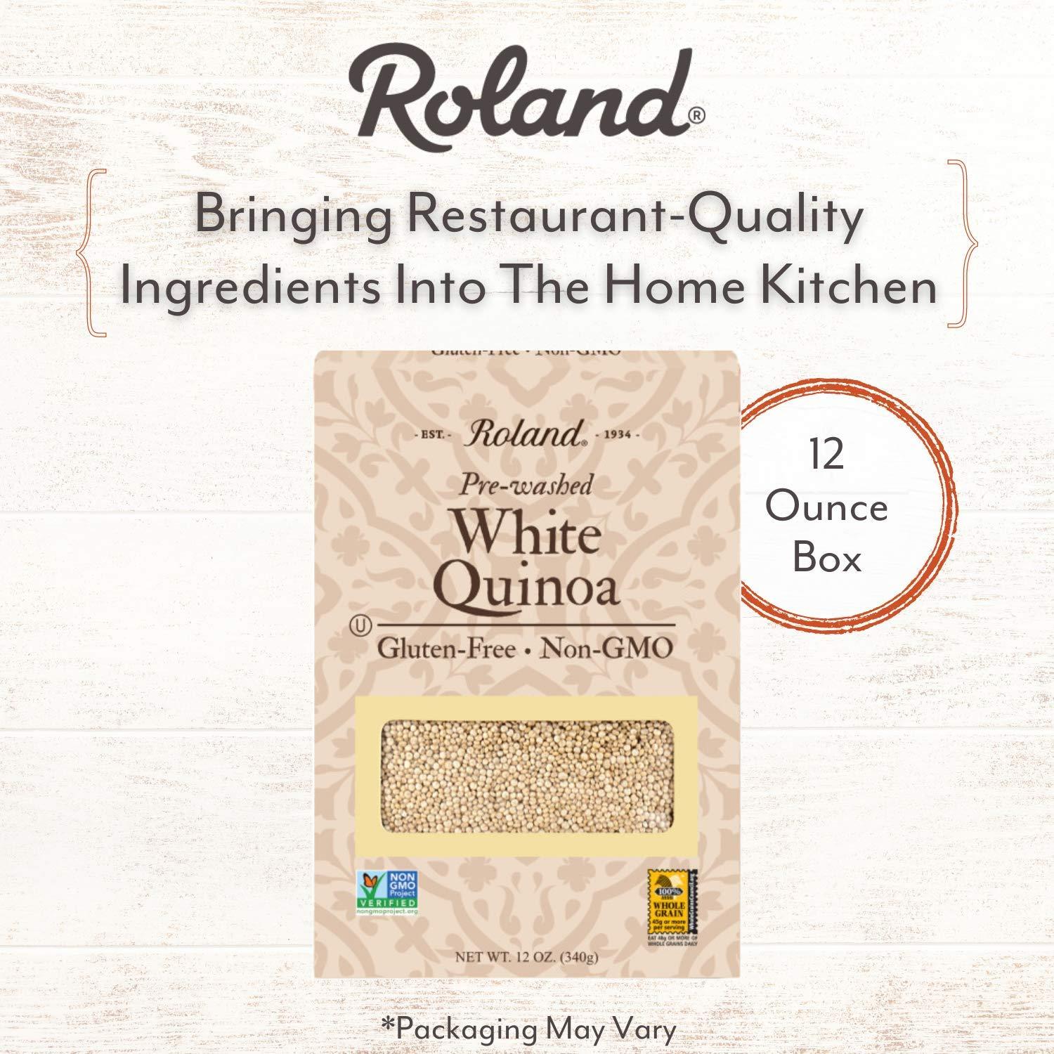 Roland Foods White Quinoa, Prewashed, Specialty Imported Food, 12