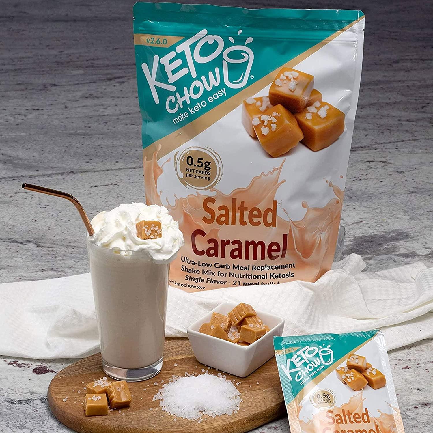 Keto Chow Salted Caramel Keto Meal Replacement Shake Powder