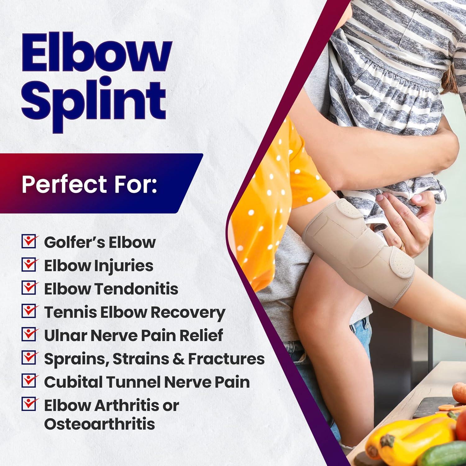 Elbow Splint Comfortable Elbow Brace Cubital Tunnel Brace for Sleeping