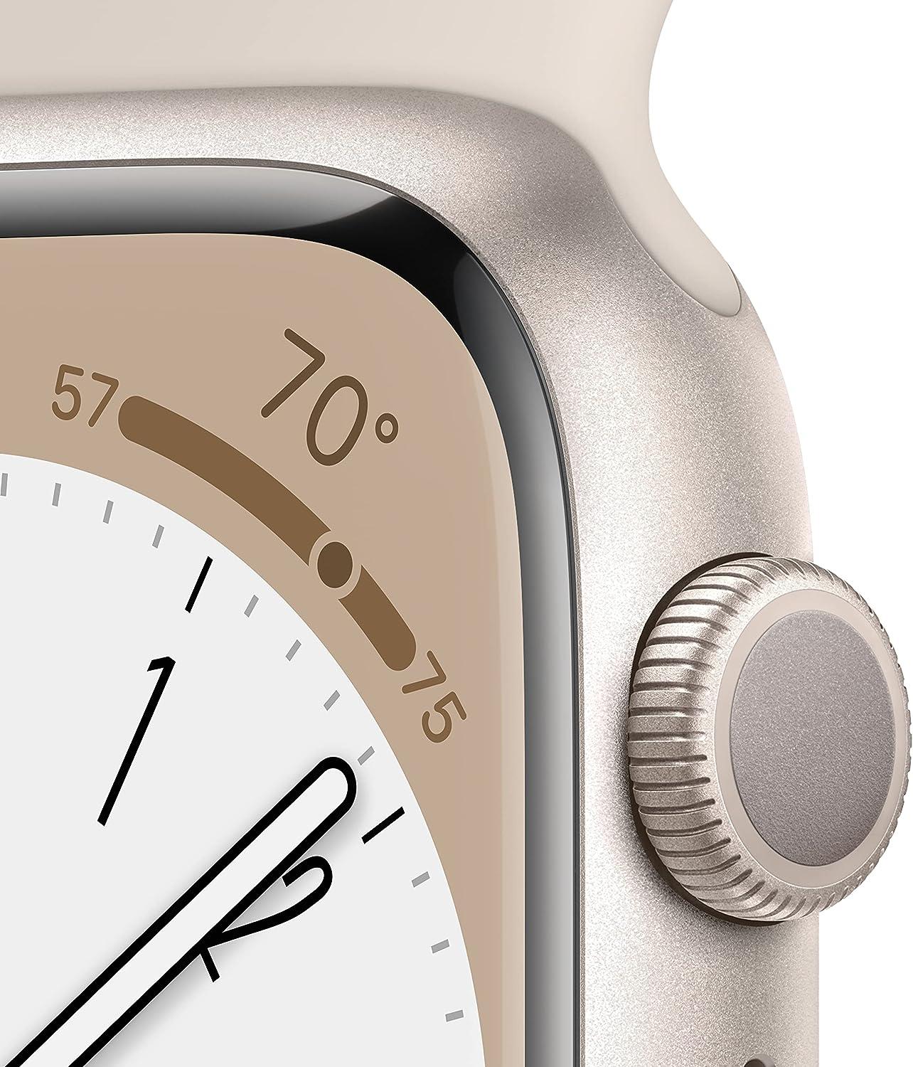 Apple Watch Series 8 GPS 45mm Smart Watch w/Starlight Aluminum