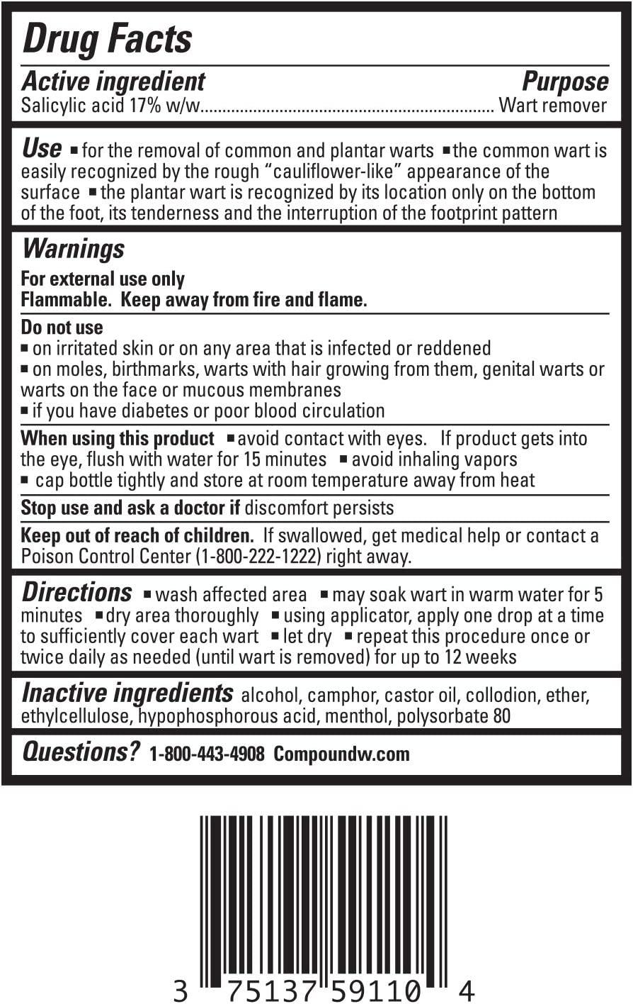 Compound W Maximum Strength Fast Acting Liquid Wart Remover, 0.3 Fl Oz