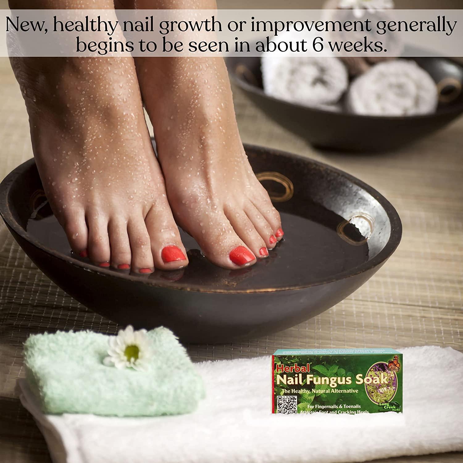 Nail Fungus Soak Natural Topical Toenail and Fingernail Solution Fight Cracked Heels and