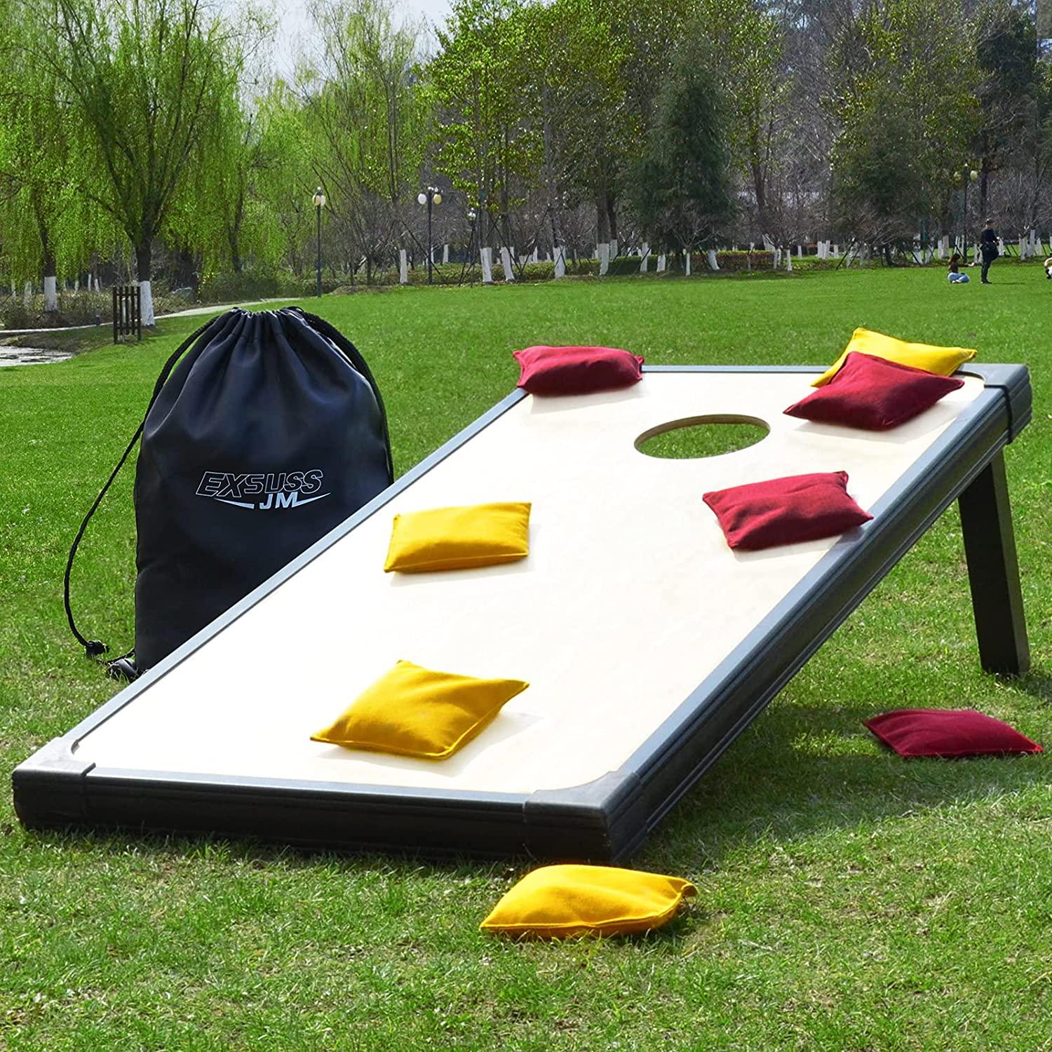 JMEXSUSS Weather Resistant Standard Cornhole Bags, Set of 8 Regulation