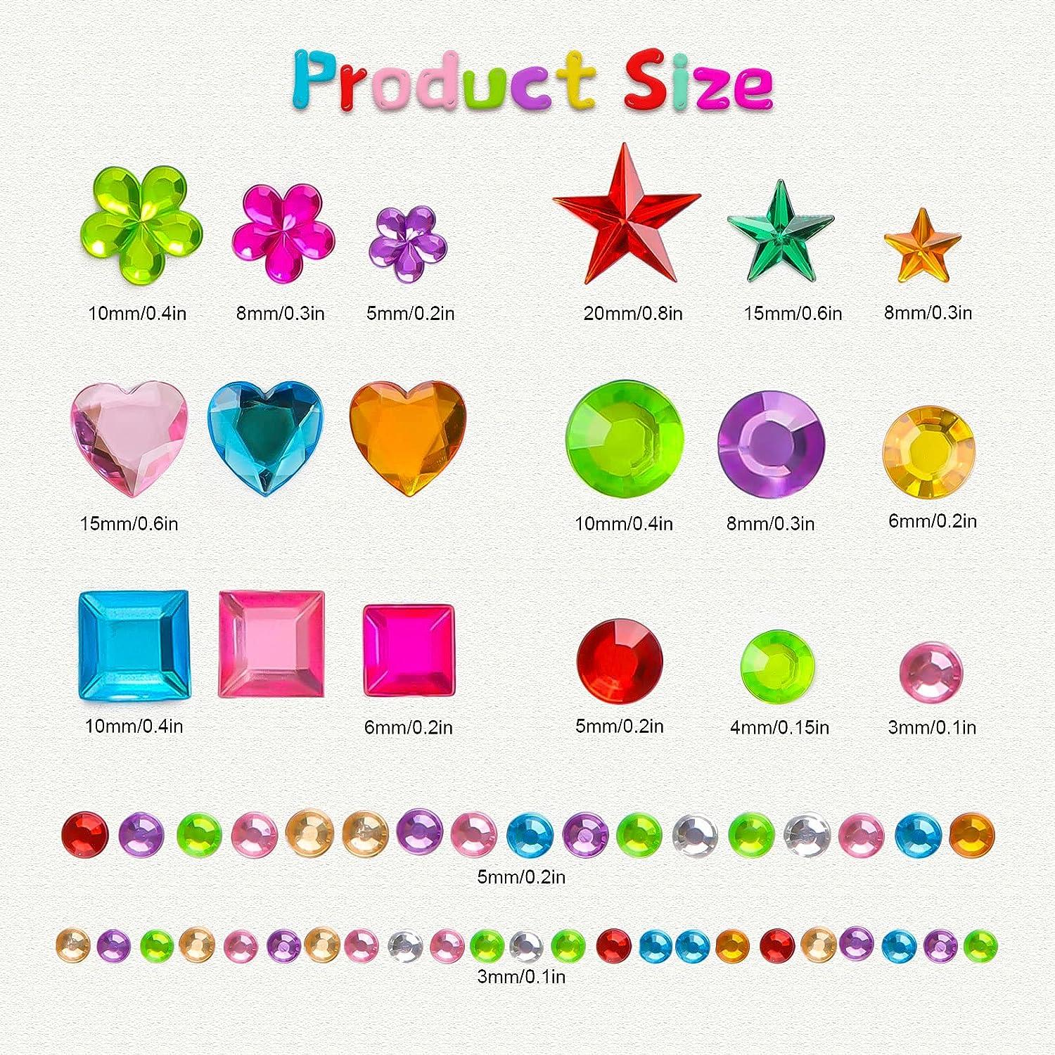 Gem Stickers, 1510pcs Rhinestone Stickers, Self Adhesive Jewel Stickers,  Bling Gems for Crafts, Stick on Gems for Makeup, DIY, Eye, Nail, Assorted