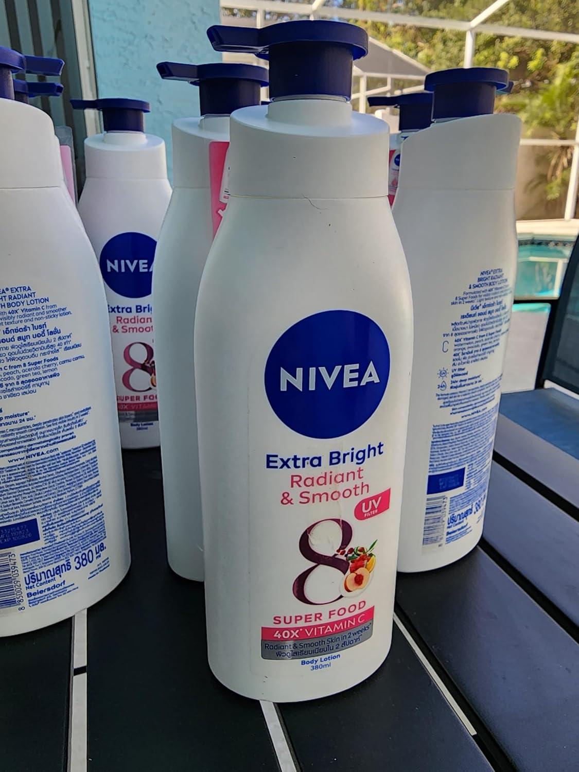 N Viso Lotion 2本セット Nivea Extra Bright Double Moisture Body Lotion UV Filter 40x