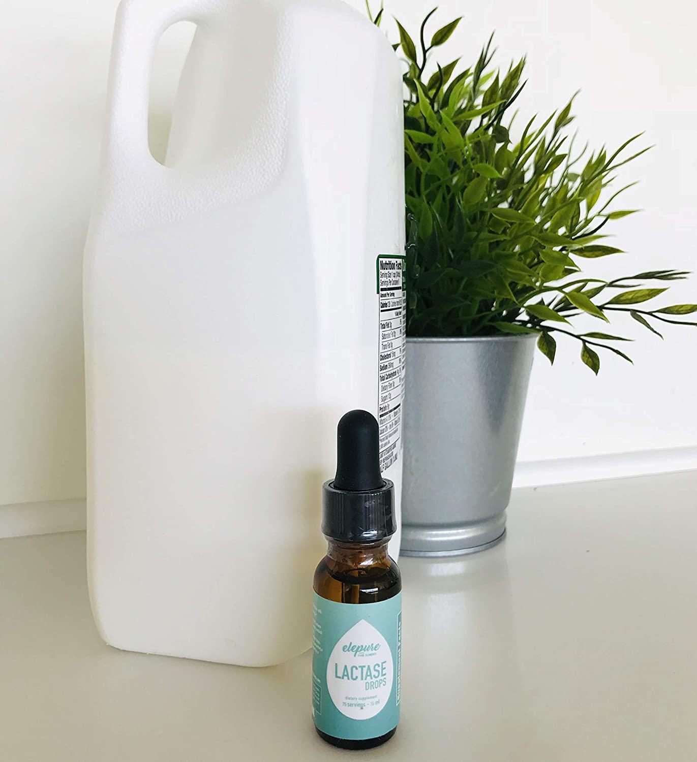 Elepure Lactase Drops 100 Servings, 20ml Lactose Intolerance Enzyme