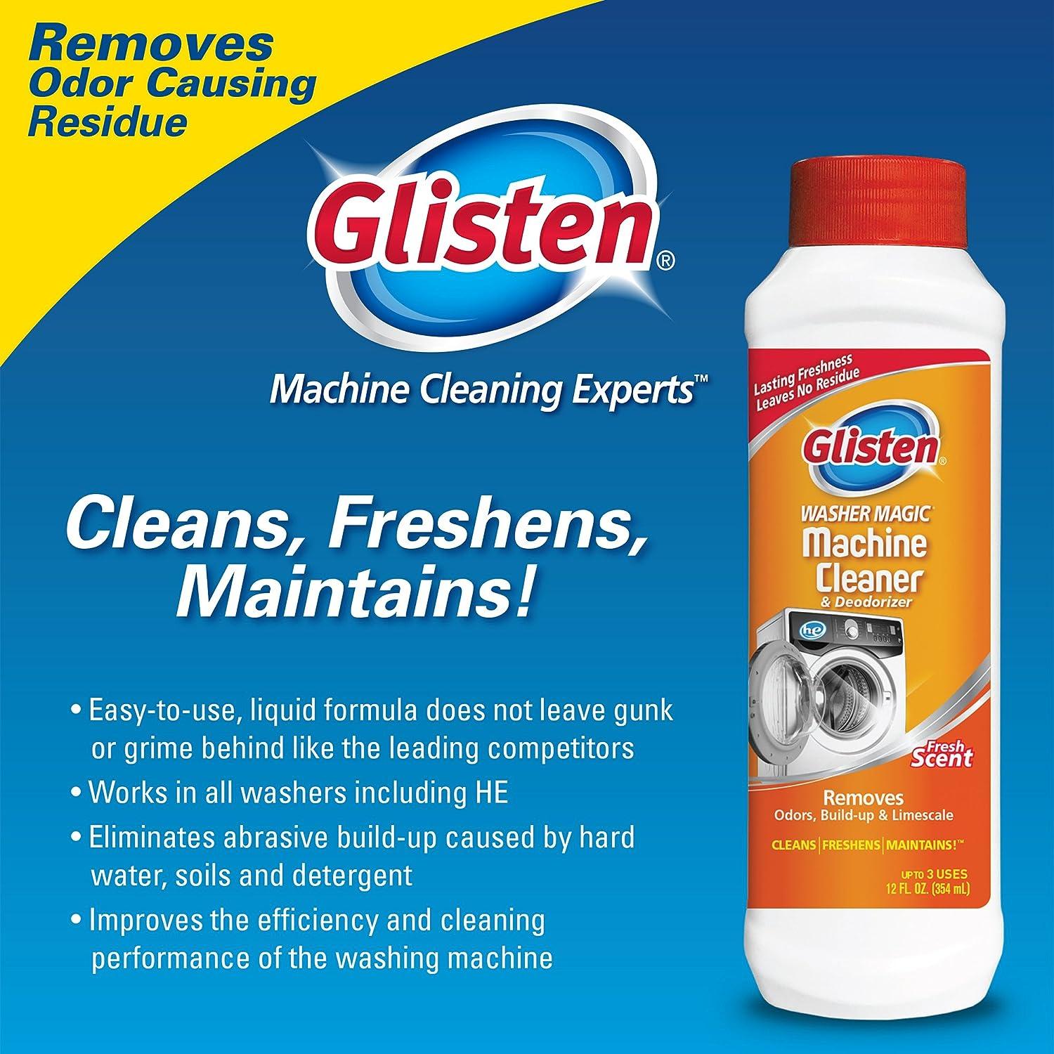 Glisten Dishwasher Magic Machine Cleaner and Disinfectant 2-Pack and Washer  Magic Washing Machine Cleaner and Deodorizer 2-Pack