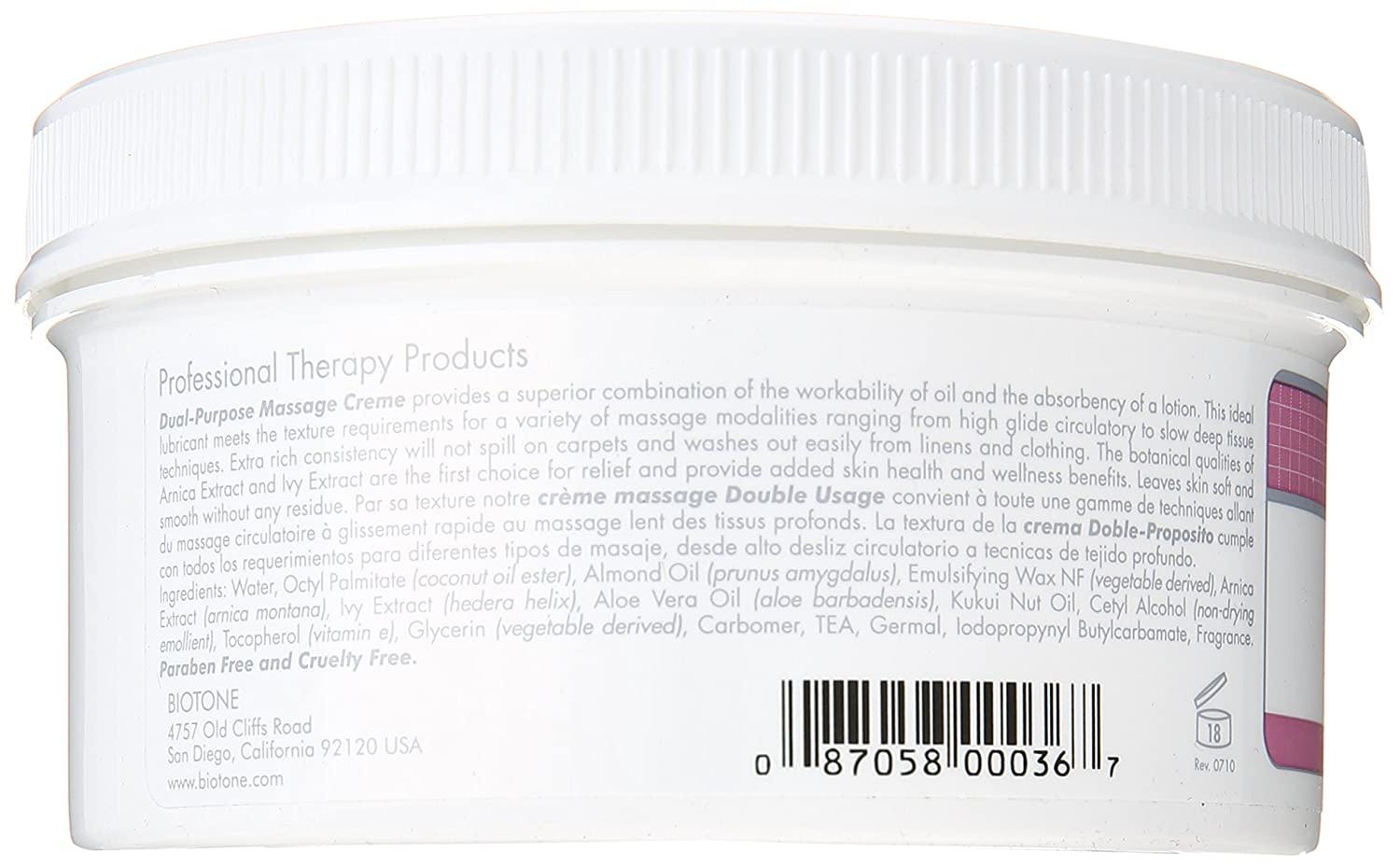 Biotone Dual Purpose Massage Cream 14oz Jar Professional Grade Formula