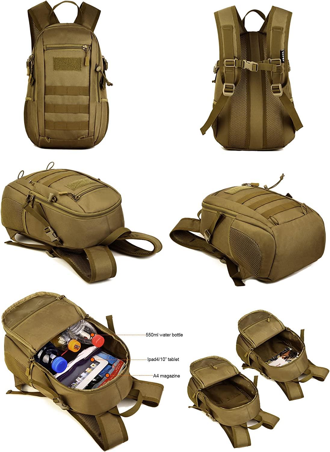 Huntvp 10L/20L Mini Daypack Military MOLLE Backpack Rucksack Gear ...
