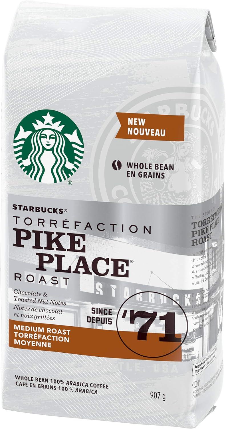 Starbucks Ground Coffee House Blend 793 Grams & Pike Place Whole