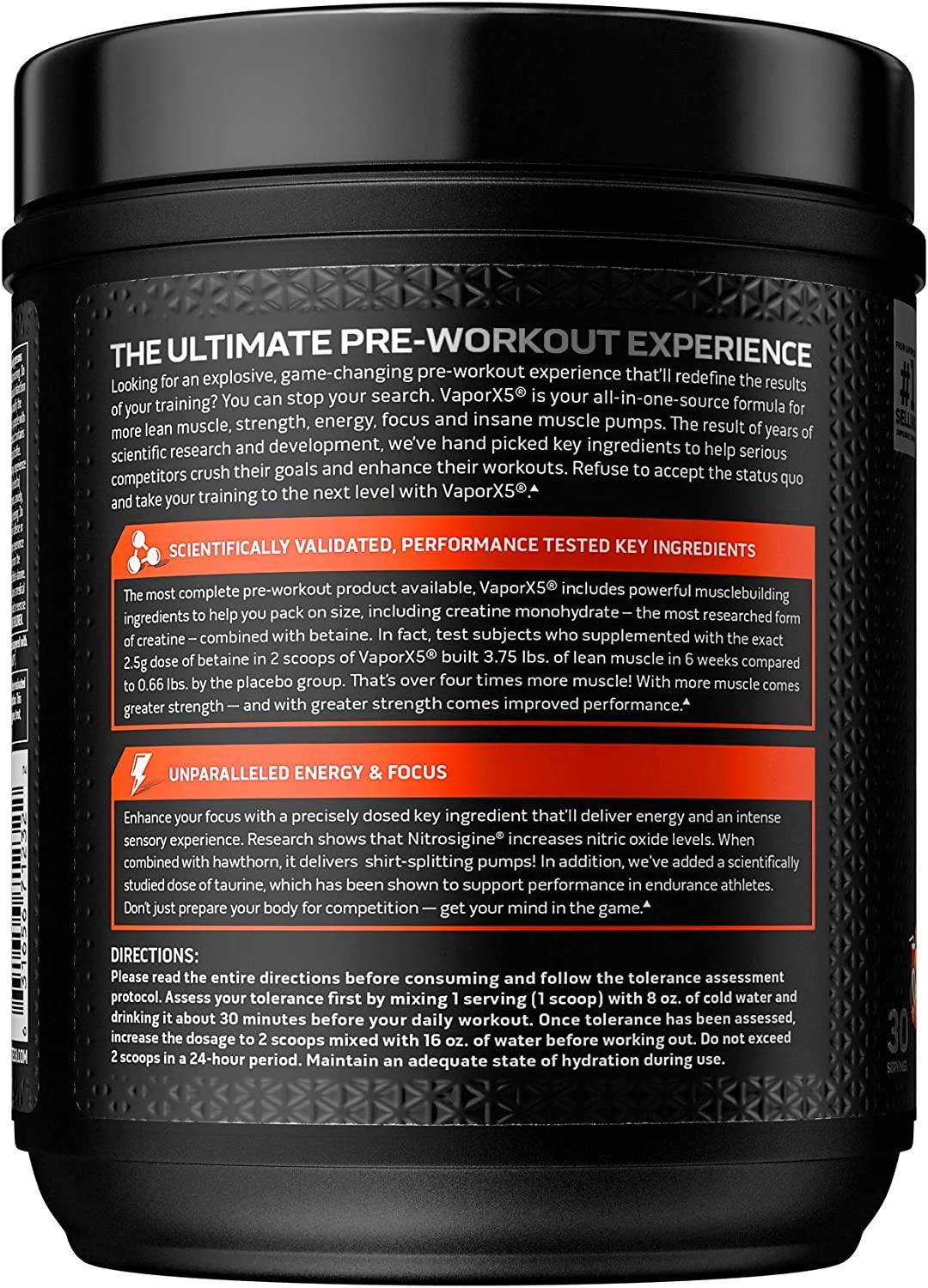 MuscleTech Vapor X5 Pre Workout Powder - Miami Spring Break