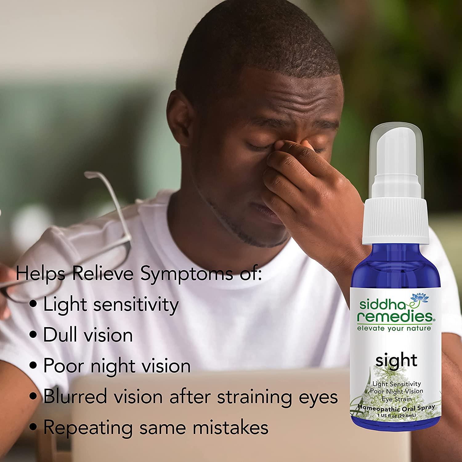 Siddha Remedies Sight Spray Eye Strain Relief, Light Sensitivity