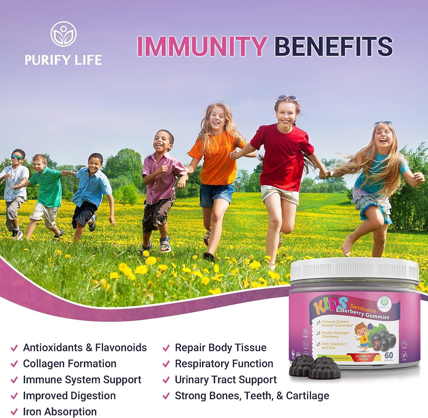 Elderberry Gummies for Kids & Toddlers 60 Day Supply with Zinc