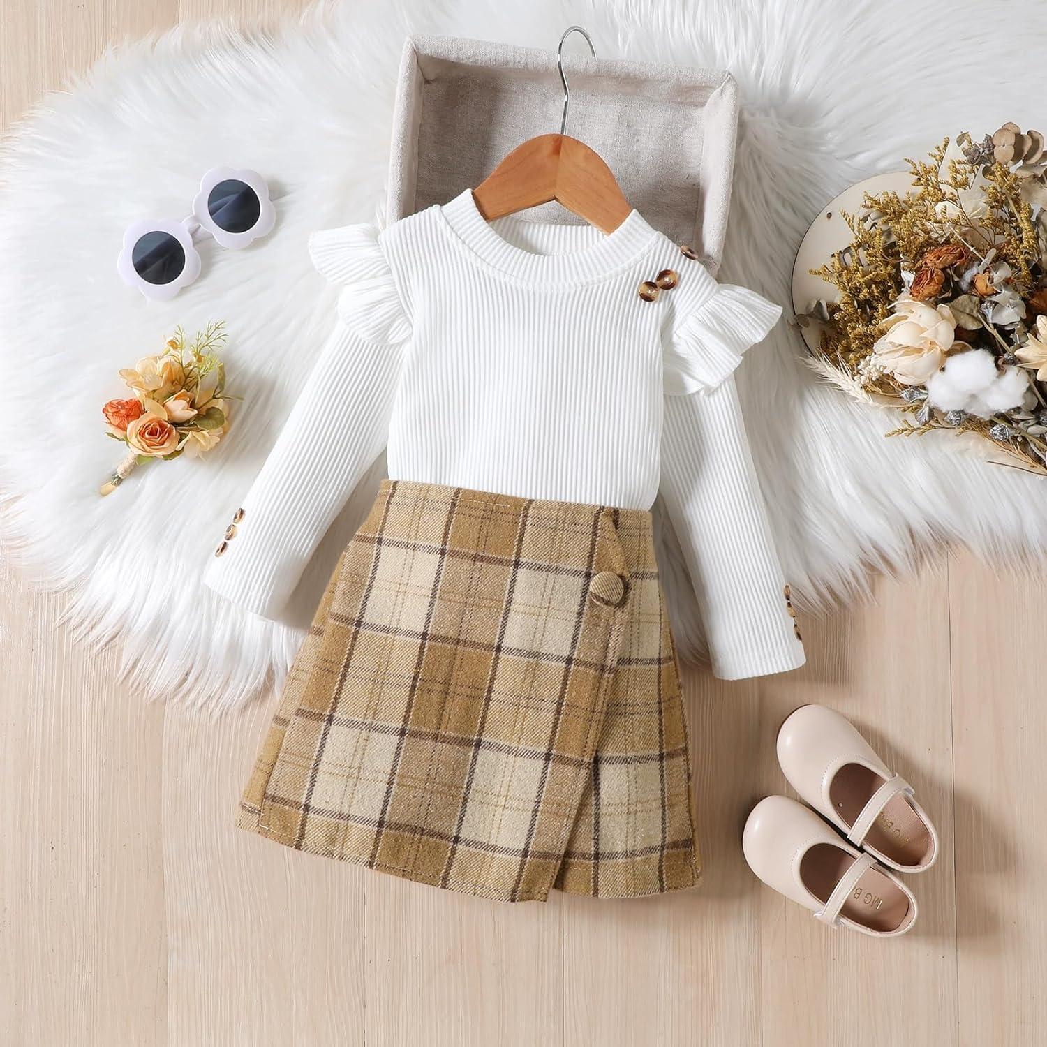 princess polly baby blue dress Miipat Toddler Girls Fall Winter Outfit Set | Long Sleeve Pullover Top with  Mini Skirt | 3-4 Years | White Khaki | Girls Dress | Buy Now with Express  International Delivery